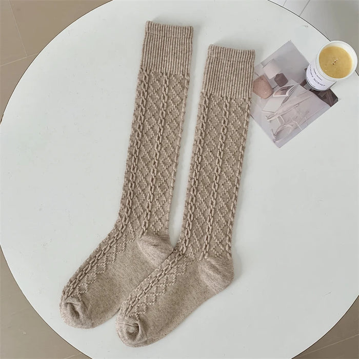 Retro Women Stockings High Quality Japanese Style Knee High Socks