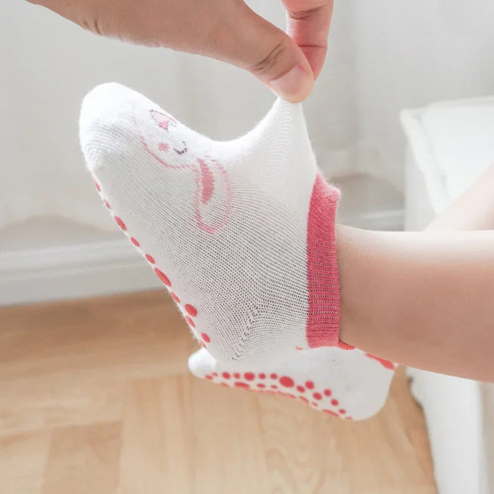 6 Pairs Cartoon Animal Pattern Comfy Breathable Baby Socks