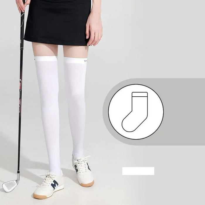Ice Silk Sunscreen High Sports Pressure Socks