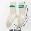 6 pairs of thick striped knitted socks