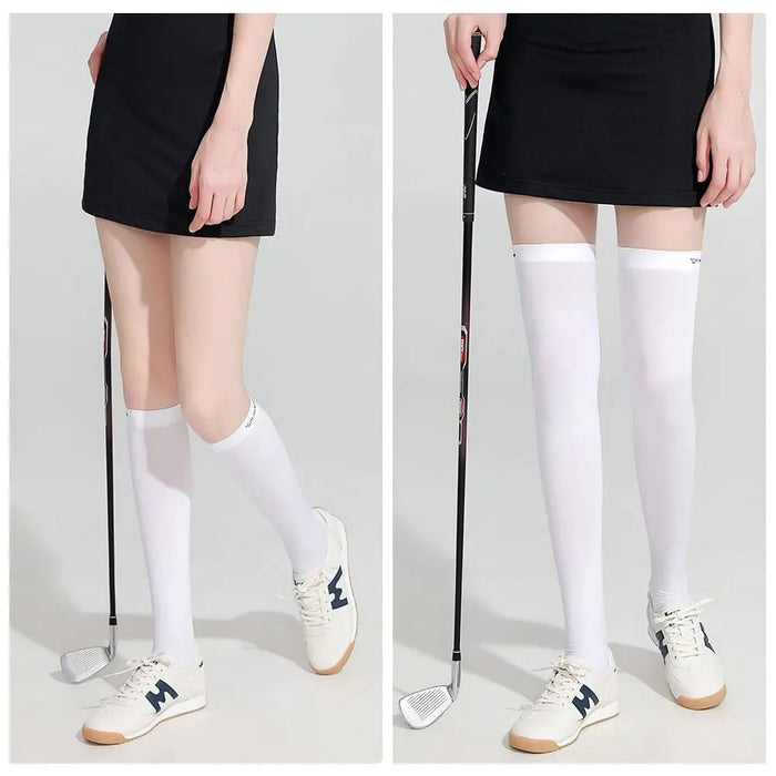 Ice Silk Sunscreen High Sports Pressure Socks