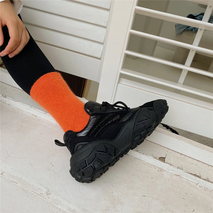 Rabbits Hair Women's Socks Solid Thermal Cashmere