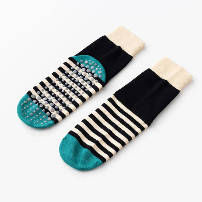 fashion-stripes-socks-for-women-yoga-pilates-fitness-socks-anti-slip-color-matching-aerobics-sport-tube-dancing-floor-socks