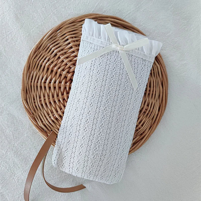 Ruffle Long Lace Bow Knee High Sock