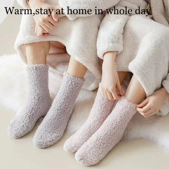 3 Pairs Women/ Men Slipper Winter Couple Socks