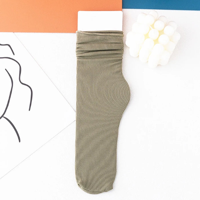 Ice Loose Calf Tube Sock Colorful Knee Nylon Socks