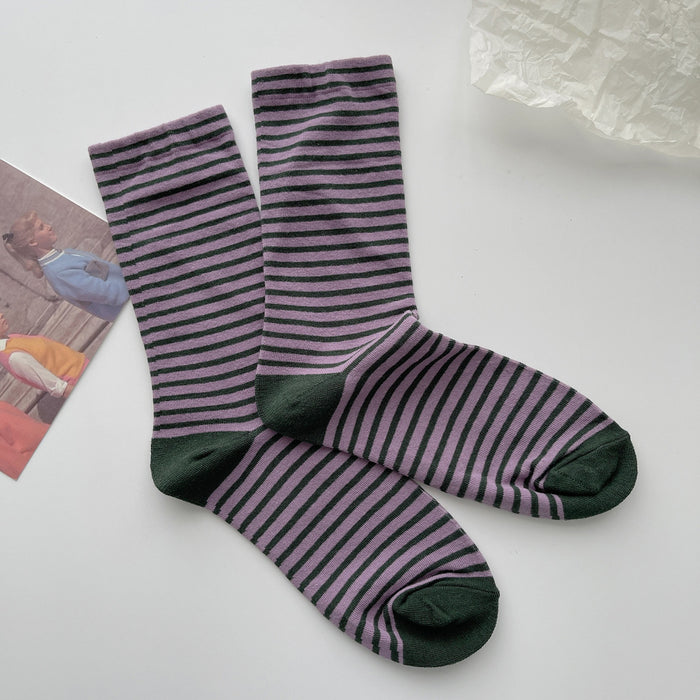 Retro Striped Socks