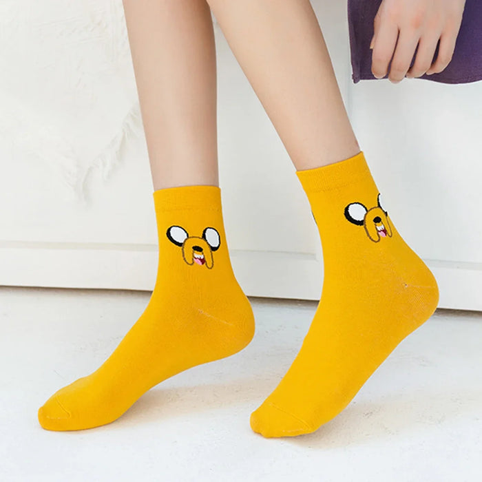 5 Pairs/Set Cartoon Patterned Women Socks