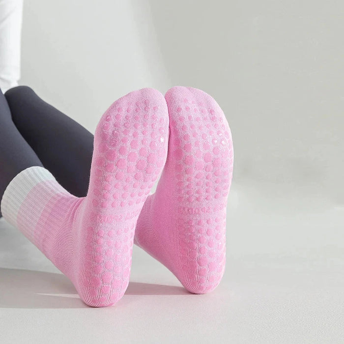 yoga-socks-womens-pilates-cotton-non-slip-silicone-indoor-fitness-dance-color-gradient-sports-socks