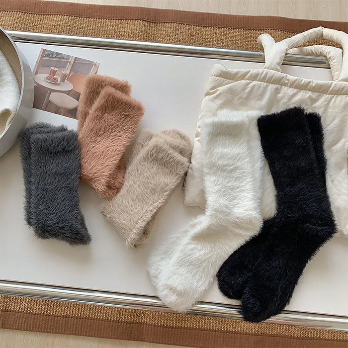 Mink Fleece Middle Tube Socks Men's Socks