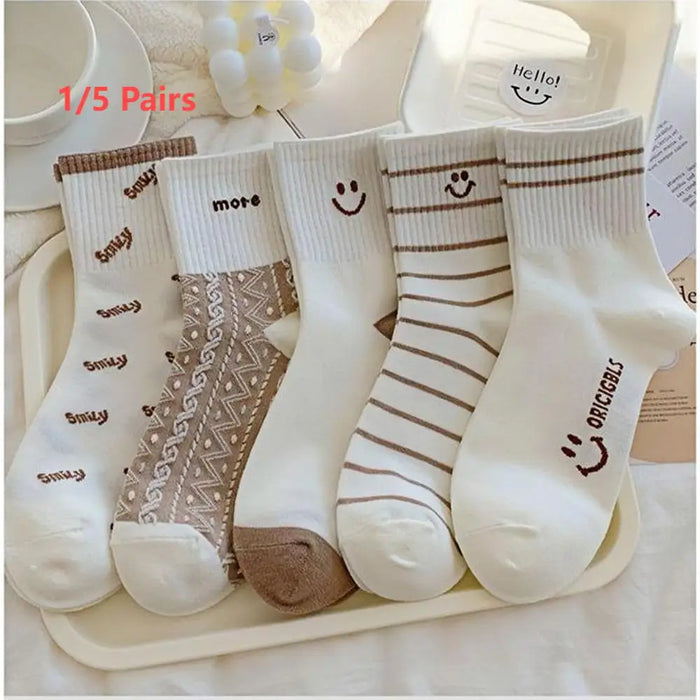 1-5-pairs-womens-mid-length-socks-autumn-and-winter-trendy-socks-trendy-letter-long-breathable-socks-sports-anti-odor-socks