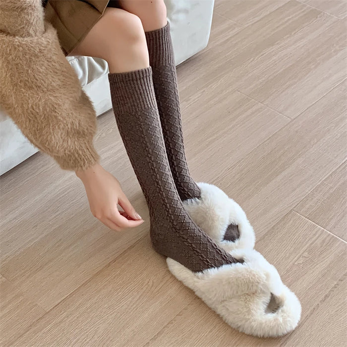 Retro Women Stockings High Quality Japanese Style Knee High Socks