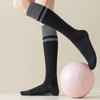 2-pairs-grip-pilates-socks-women-non-slip-yoga-fitness-calf-compression-socks-high-quality-cotton-running-sports-socks-ladies