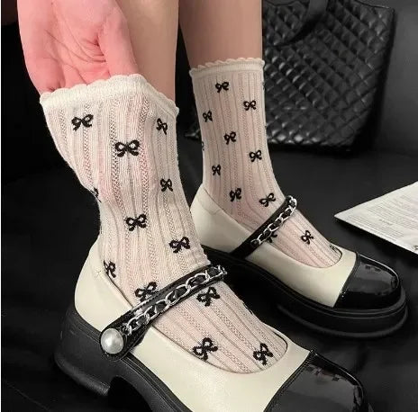 Bow Loose Long Socks
