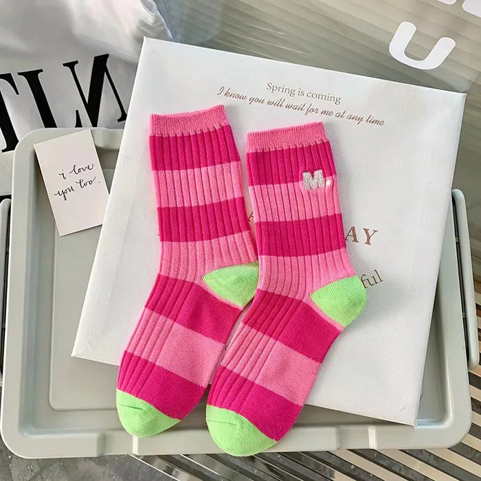Various Stylish Cotton Medium Tube Design Socks