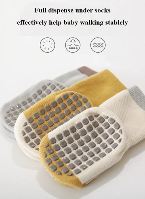 3 Pairs/Lot Autumn Winter Baby Non Slip Soft Floor Sock