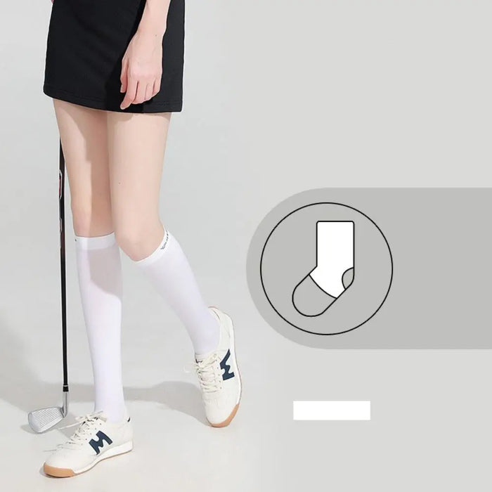 Ice Silk Sunscreen High Sports Pressure Socks