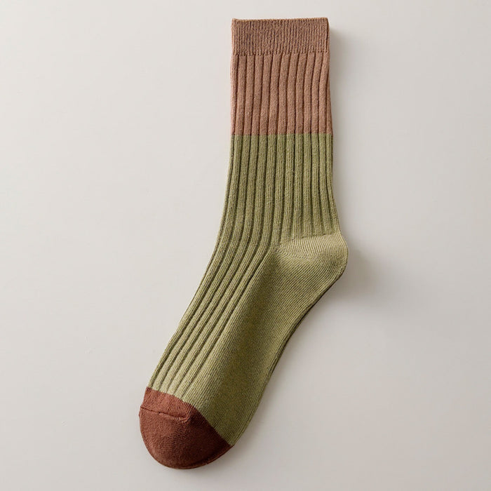High Quality Cotton Knitting Women Socks Multicolor Striped
