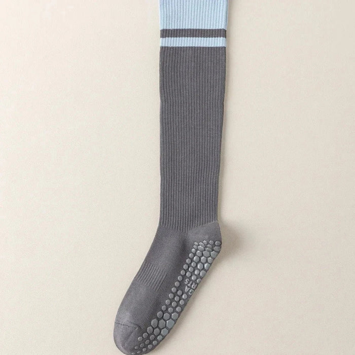 2-pairs-grip-pilates-socks-women-non-slip-yoga-fitness-calf-compression-socks-high-quality-cotton-running-sports-socks-ladies