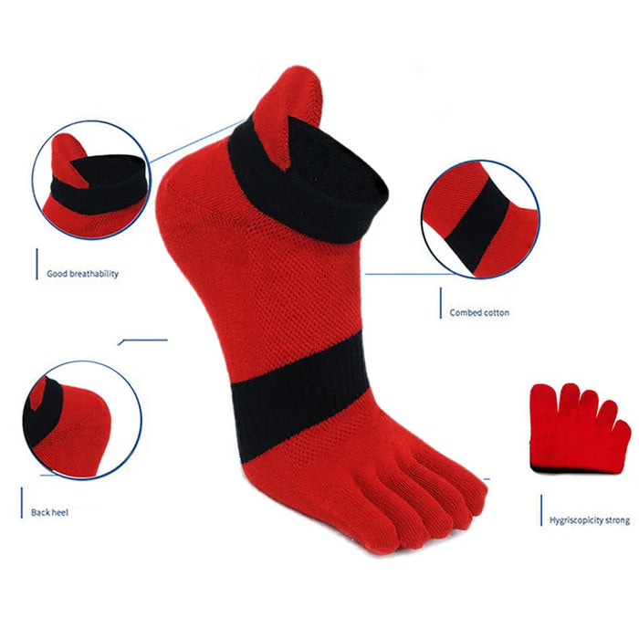 5 Pairs Five Finger Ankle Sport Socks