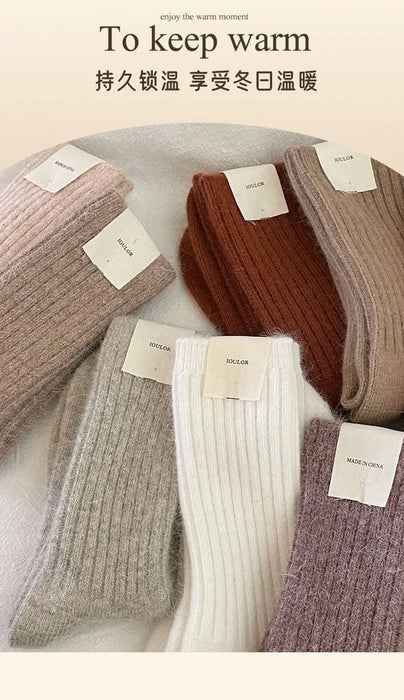Winter Socks Women Cashmere Wool Thicken Warm Women Socks