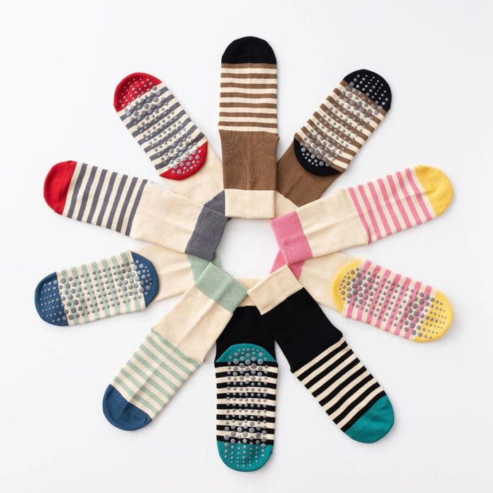fashion-stripes-socks-for-women-yoga-pilates-fitness-socks-anti-slip-color-matching-aerobics-sport-tube-dancing-floor-socks
